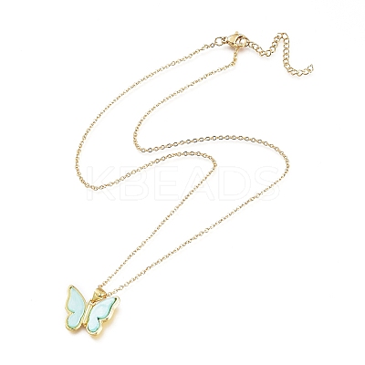 Brass Pendant Necklaces NJEW-L146-32-1