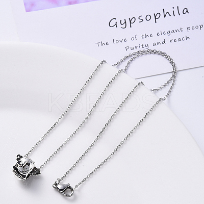 Non-Tarnish 304 Stainless Steel Cable Chain Necklace NJEW-S420-008C-P-1