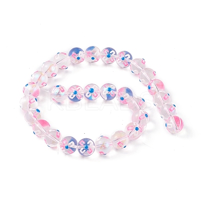 Transparent Glass Beads Strands LAMP-F029-01A-1