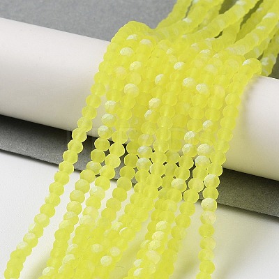Imitation Jade Glass Beads Strands EGLA-YW0003-19A-25-1
