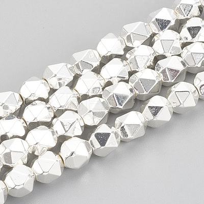 Electroplate Non-magnetic Synthetic Hematite Beads Strands G-N0322-15S-1