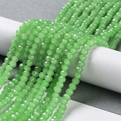 Baking Paint Imitation Jade Glass Bead Strands DGLA-A034-J4MM-A9-1