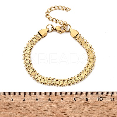 667 Stainless Steel(Grade 201 Equivalent) Chain Bracelets BJEW-P351-01D-G-1