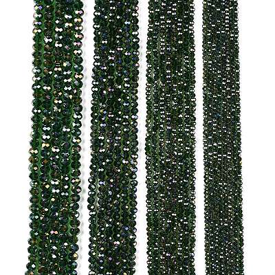 Electroplate Glass Beads Strands EGLA-A044-T4mm-B24-1