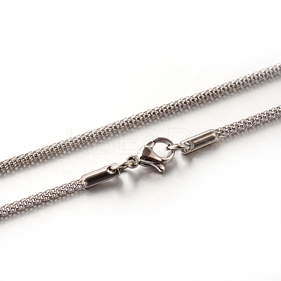 Tarnish Resistant 304 Stainless Steel Lantern Chain Necklaces LS-STAS-M174-070P-1