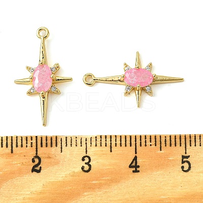 Brass Micro Pave Cubic Zirconia Pendants KK-M277-08G-03-1