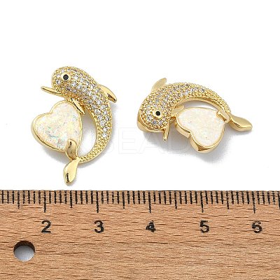 Brass Micro Pave Clear Cubic Zirconia Pendants KK-A221-21B-G-1