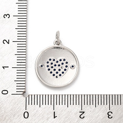 Brass Micro Pave Cubic Zirconia Pendants KK-U033-11P-02-1