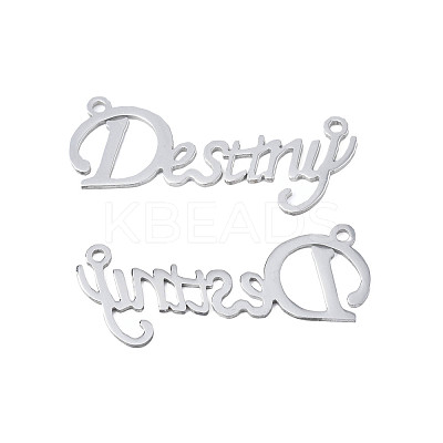 Non-Tarnish 304 Stainless Steel Connector Charms STAS-N095-129-1