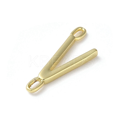 Rack Plating Brass Connector Charms KK-P245-07G-V-1