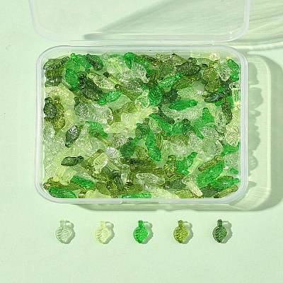 800Pcs 5 Colors Transparent Acrylic Charms TACR-FS0001-56-1