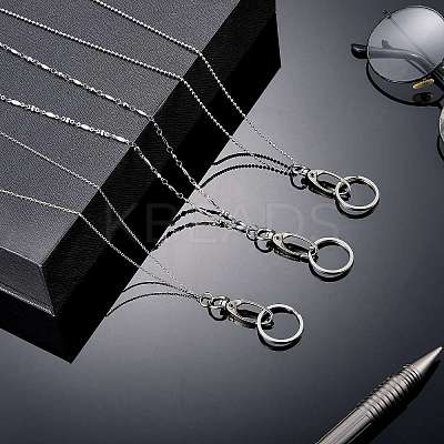 304 Stainless Steel Chains Neck Strap Lanyard HJEW-SW00134-1