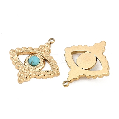 Synthetic Turquoise Eye Pendants STAS-I325-138G-1