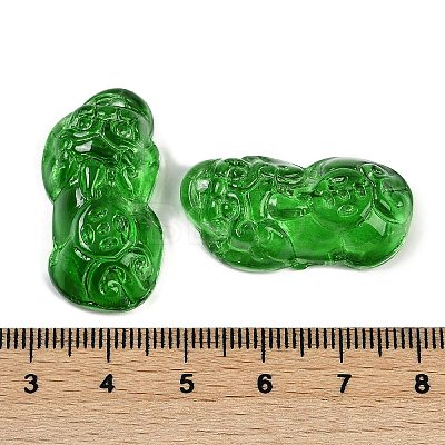 Spray Painted Imitation Jade Glass Beads GLAA-Z007-01D-1