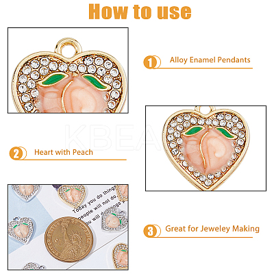 40Pcs 2 Colors Alloy Enamel Pendants FIND-DC0003-28-1
