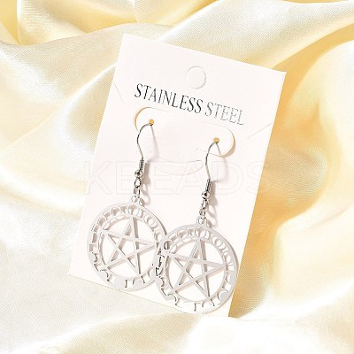 304 Stainless Steel Dangle Earrings EJEW-R015-01P-01-1