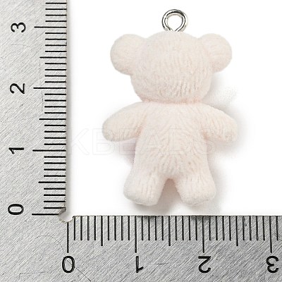 Flocking Resin Cute Pendants RESI-L043-01P-06-1