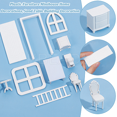 20pcs 9 styles Plastic Furniture Dollhouse Home Decorations DJEW-OC0001-45-1
