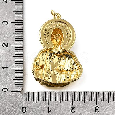 Brass Micro Pave Cubic Zirconia Pendants KK-S523-20G-B-1