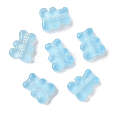 Transparent Spray Paint Glass Beads GLAA-Z011-08H-1