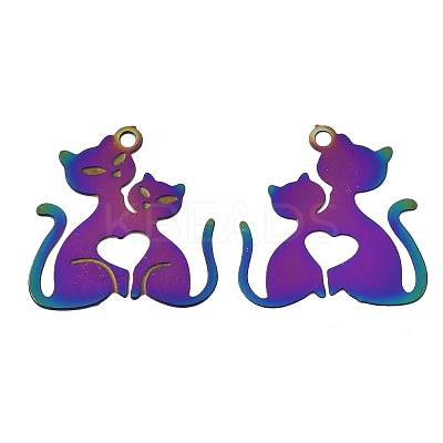 Ion Plating(IP) 304 Stainless Steel Filigree Pendants X-STAS-S118-006-1