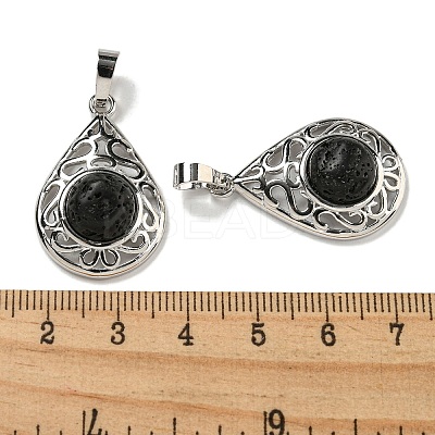 Natural Lava Rock Pendants G-Q158-05P-28-1