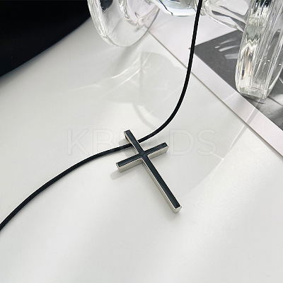 Alloy Cross Pendant Necklaces for Women WH-WG80F80-01-1
