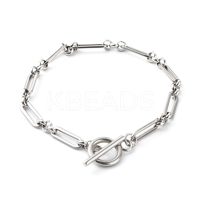 Tarnish Resistant 304 Stainless Steel Figaro Chain Bracelets BJEW-JB06446-1