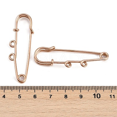 Ion Plating(IP) 304 Stainless Steel Safety Pins Brooch Findings STAS-K252-05A-RG-1