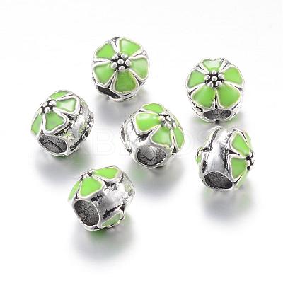 Alloy Enamel European Beads MPDL-T001-02M-1