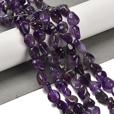 Natural Amethyst Beads Strands X-G-P497-01E-45-1