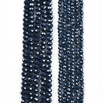 Electroplate Glass Beads Strands EGLA-A044-P6mm-A16-1