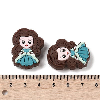Princess Food Grade Silicone Focal Beads SIL-A008-05D-1