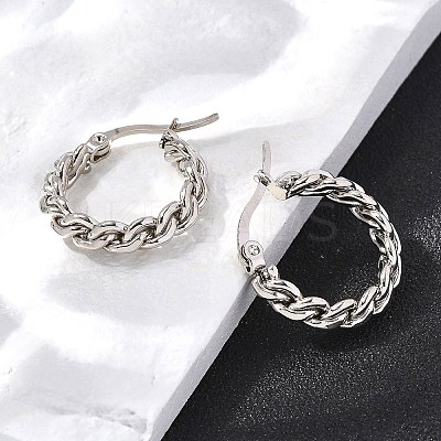 201 Stainless Steel Hoop Earrings LS-EJEW-Q026-14P-B-1