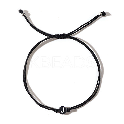 Stylish Minimalist Steel Bead Round Alphabet Double Rope Men's Bracelet GX4208-10-1