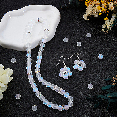 120Pcs Synthetic Moonstone Beads Strands G-PA0001-75B-1