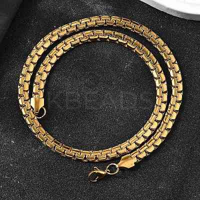 201 Stainless Steel Box Chain Necklaces for Men LS-STAS-V011-01B-G-1-1
