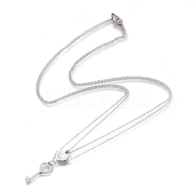 304 Stainless Steel Double Layer Necklaces NJEW-I240-03-1