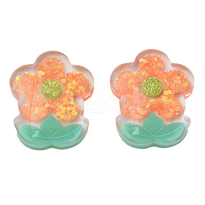 Transparent Epoxy Resin Cabochons CRES-N034-42B-1