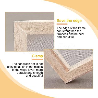 3Pcs 3 Style Wooden Paper Making DIY-FH0004-03-1