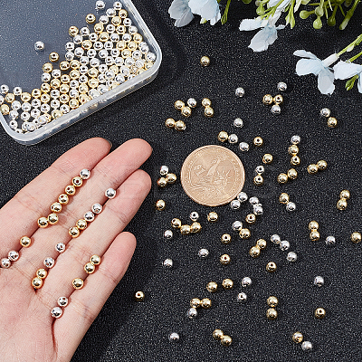 4 Strands 2 Colors Electroplate Non-magnetic Synthetic Hematite Beads Strands G-NB0002-67-1