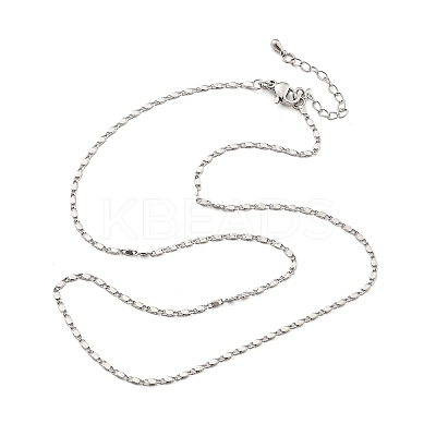 Brass Link Chain Necklaces for Women NJEW-D302-17P-1
