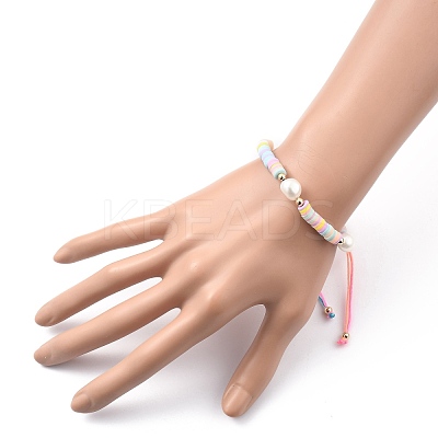 Adjustable Nylon Cord Braided Bead Bracelets BJEW-JB05490-03-1