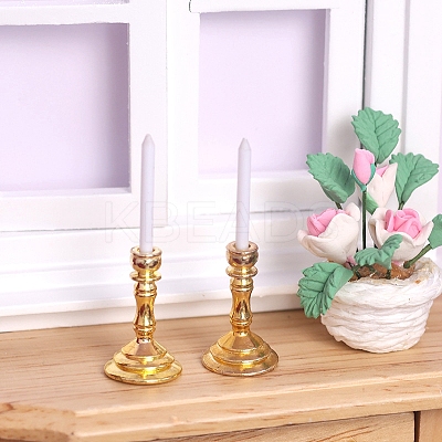 Alloy Candle Holder Miniature Ornaments PW-WG7A026-01-1