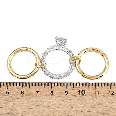 Brass Micro Pave Cubic Zirconia Plain Band Finger Rings for Women RJEW-P160-01C-G01-1