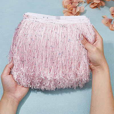 Polyester Tassel Lace Ribbon DIY-WH0430-568-1