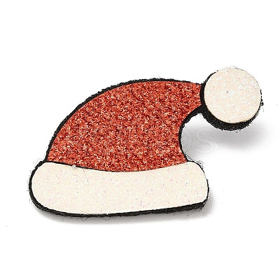 Christmas Theme PU Leather Brooch JEWB-C004-01G-1
