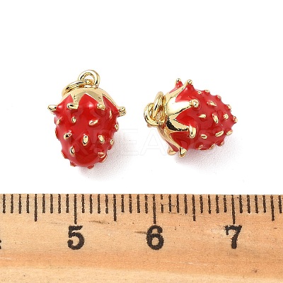 Brass Enamel Pendants KK-R229-07G-07-1