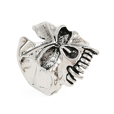 Halloween Alloy Cuff Rings for Men RJEW-D328-04AS-1