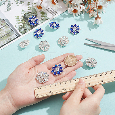 10Pcs 2 Colors 1-Hole Brass Buttons BUTT-NB0001-98-1